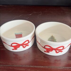 Martha Stewart Collection Holiday Garden. Set of 2 Ramekins.